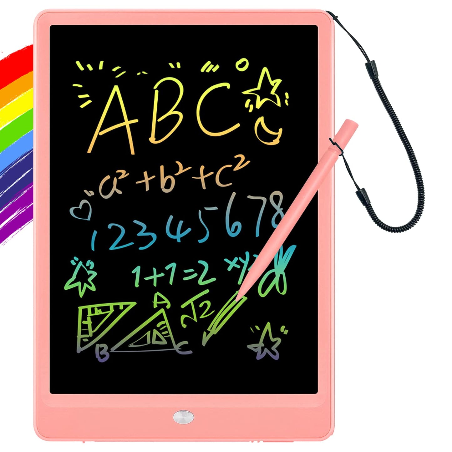 Kinder King LCD Writing Tablet 10 Inch, Colorful Doodle Board Drawing Pad for Kids, Toddler Toys for 3 4 5 6 7 8 Year Old Girls Boys Gifts