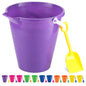 Kinder King 9" Large Sand Bucket with Shovel [12 Pack Bulk] Beach Buckets - Beach Toys for Kids & Toddlers, Party Favors Basket Holders, End of Year Student Gifts from Teacher