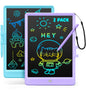 Kinder King LCD Writing Tablet, 2Pack Reusable Drawing Pad for Kids, Colorful Doodle Board Kid Drawing Tablet, Educational Toddler Girl Toys, Birthday Gift Ideas for 3 4 5 6 7 8 Year Old Kids