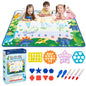 Kinder King Doodle Mat ¨C Extra Large 60 x 42 Inch Water Drawing Mat for Kids, Educational Learning Toy with Letters & Numbers, Mess-Free Coloring for Toddlers & Preschoolers (Dinosaur Land)