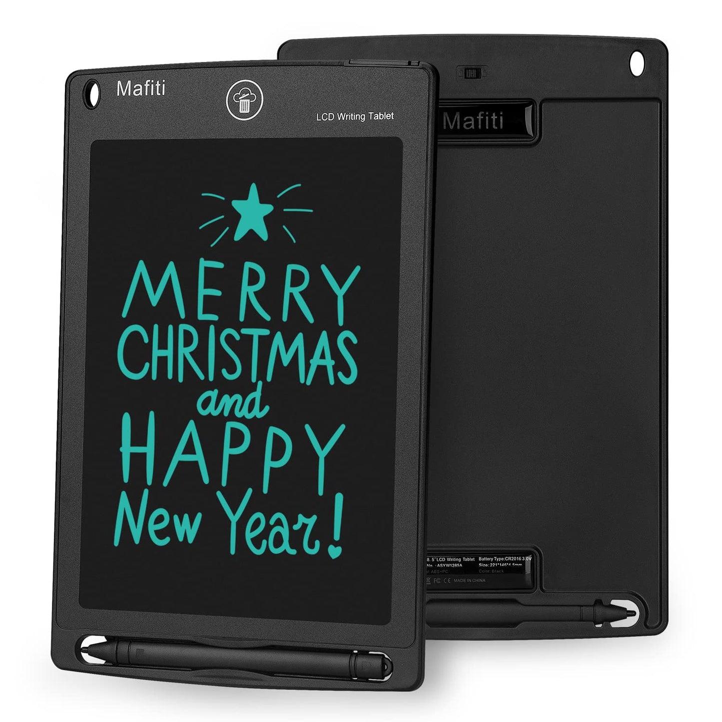 Kinder King LCD Writing Tablet 8.5 Inch Electronic Writing Drawing Pad Portable Doodle Board Gifts for Kids Office Memo Home Whiteboard Black