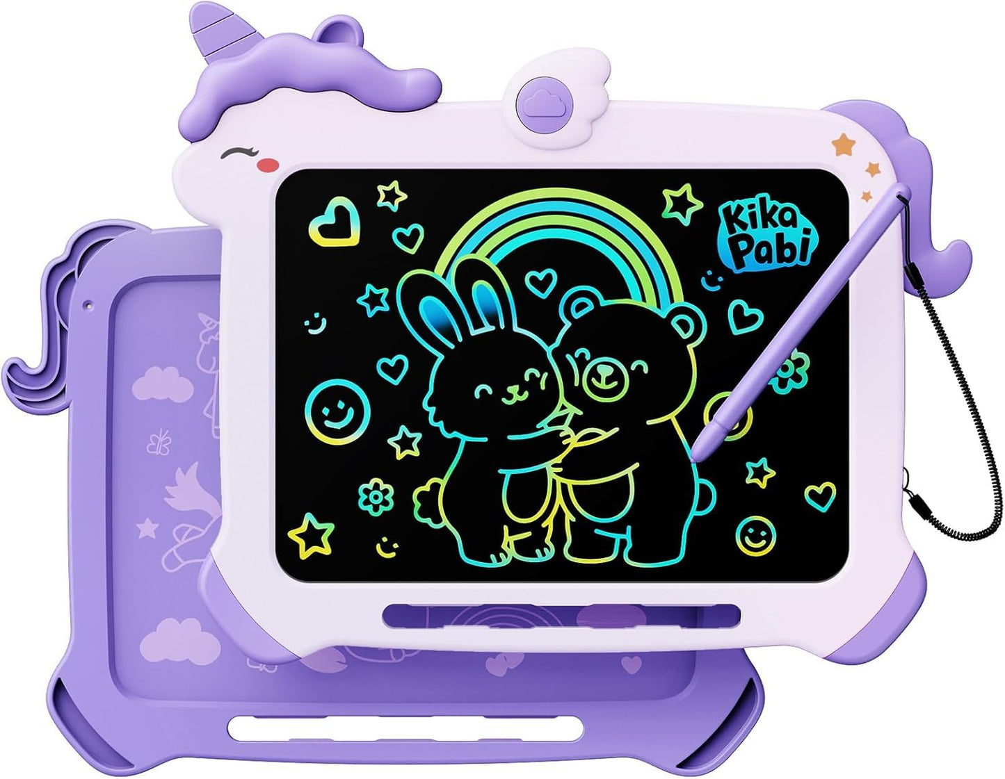 Kinder King 8.5 inch LCD Writing Tablet for Kids, Unicorn Toys Gifts for Girls Aged 3-5, Toddler Girl Kids Educational Travel Toy, Birthday Gift for 3 4 5 6 7 8 9 Year Old Girl